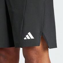 Adidas Designed For Training Workout Shorts Solid Color Logo Elastic Waist Training Shorts Men's - Black - View 2