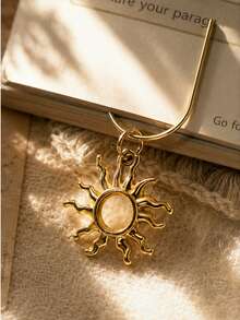 2pcs/10pcs Gold Sunflower Paper Clips Bookmarks, Large Metal Octagonal Star Paper Clips Student Book Markers Accessories, Mother's Day, Bookworm, Girlfriend, Friend's Graduation Gift, Teacher's Day, Thanksgiving Gift, Cute Bookmark Gift, Book Lover's Bookmark - Rectangle - View 13