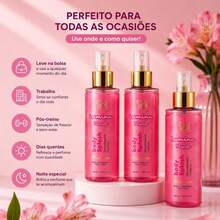 Body Splash Lumina Shimmer 200ml Soul Cosméticos – Desodorante Colônia com Brilho - Frutado E Amadeirado - Visão 7
