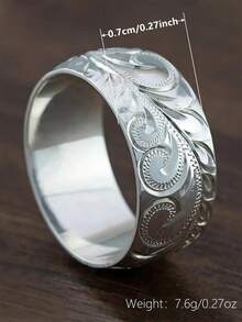 1pc Men's Charm Ring, Suitable For Party Wear, Valentine's Day Gift - 1# - View 8