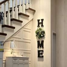 1 Set Spring Letter Wreath Home Decor WPC Wall Decor, Modern Hanging Farmhouse Home Decor Sign, Living Room Kitchen Housewarming Couple Gift, Summer Welcome Door Hanger, Mother's Day Decoration, Easter Decoration, Room Decor, Home Decor, Garden Decor, Wedding Decor, Home Decor Gift, Birthday Graduation - Multicolor - View 5