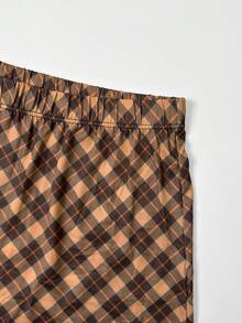 4er Set Herren karierte Boxershorts, elastische lockere Pyjamahosen, lässige bequeme Boxershorts, elastischer Bund, mehrfarbige Kombination - Verschiedenfarbig - Übersicht 10