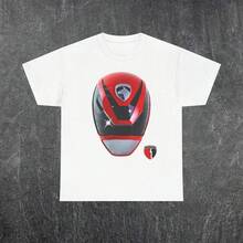 Red Power Ranger Tee Men's And Women's Short-Sleeved T-Shirts For All Seasons - 白色4 - 查看 1