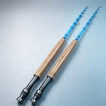 Portable Telescopic Carbon Fiber Fly Fishing Rod For Trout Bass,1.98m/2.1m/2.4m,Folded Length 45cm,Easy To Carry - Blue - View 3