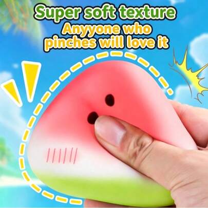 1/2pcs Watermelon Shaped Stress Balls, Realistic Watermelon Design, Soft Touch, Slow Rebound, Stress Relief, Perfect For Parties, Classroom Rewards, Office, Home And Party Gifts, Suitable For Teens And Adults, Squishy