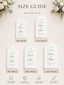 Customized Wedding Arch Fabric Decor Cover, Personalized Photo/Name/Date/Text, Polyester Double-Sided Stretch Backdrop, Party Decoration, Wedding Welcome Sign, Bridal Gift, No Power Required, Suitable For Wedding, Birthday, Party - Multicolor - View 4