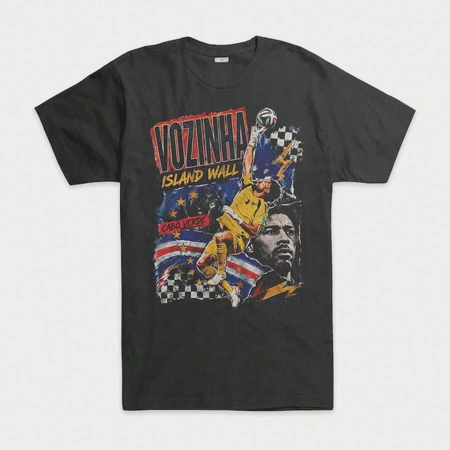 Vozinha Island Wall T-shirt, herr- och damstorlekar (FOT-801762) - Svart - Visa 1
