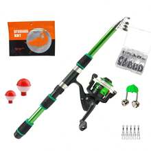 1.8m Fishing Rod + Fishing Reel + Fishing Hook Accessories Fishing Tackle Set, Ready To Fish - Multicolor - View 2