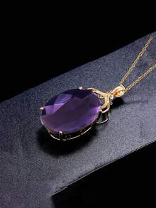 1pc Elegant Cubic Zirconia Necklace Women's Wedding Anniversary Accessory Gift - 1# - View 3