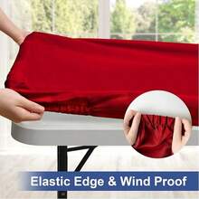 1pc Elastic Tablecloth, Waterproof Oil-Resistant Stretchable Table Cover, High Elasticity Fabric Fits Tabletop Non-Slip And Anti-Shift, Thick Coating Effectively Blocks Oil And Water Stains Penetration, Washable And Reusable, Multiple Colors And Sizes Available For Rectangular Dining Tables, Suitable For Weddings, Celebrations, Birthday Parties, Camping, Picnics And Daily Home Use, Multi-Purpose Set Meets Indoor And Outdoor Different Scene Needs, Let Every Gathering Start From The Dining Table With A Sense Of Ceremony. - Multiple Styles - View 3
