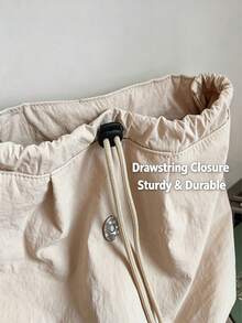 1pc/8pcs Minimalist Solid Color Drawstring Flap Backpack, Soft Lightweight Nylon Casual Shoulder Bag, Large Capacity Foldable Laptop Bag, Adjustable Shoulder Straps, Simple Student Campus Travel Back To School Daily Accessory - Multiple Styles - View 7