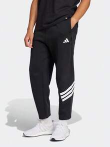 Adidas Future Icons Men's Fashionable Comfortable Versatile Loose Retro Black Straight-Leg Casual Pants - Black - View 1