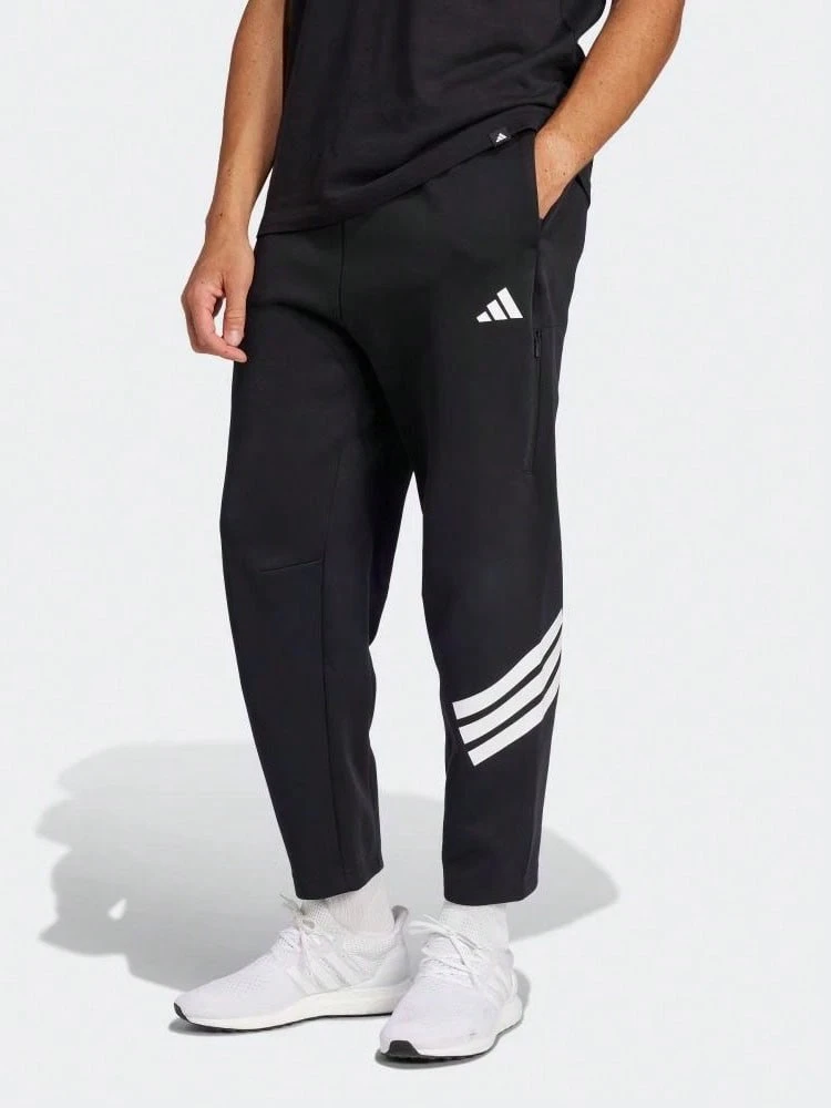 Adidas Future Icons Men's Fashionable Comfortable Versatile Loose Retro Black Straight-Leg Casual Pants - Black - View 1