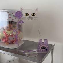 Cute Cartoon Pet Acrylic Photo Card Display Stand, Suitable For Teenage Girls Idol Card Collection Desktop Room Decoration - A - View 2