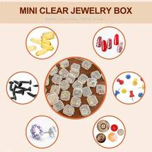Transparent Plastic Mini Storage Box, Multi-Functional Portable Storage Box With Lid, Dust-Proof Jewelry Display Box, Suitable For Jewelry, Nail Art, DIY Accessories Storage, Small Items, Crafts, Jewelry, Hardware, Sunny Travel, Christmas Gift, Halloween Gift, Girls Gift, Cool Back To School Jewelry Storage Box, Travel Essential Jewelry Storage Box - Multicolor - View 5