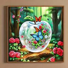 1pc - DIY Handmade 5D Diamond Painting Kit, Suitable For Adults And Beginners, Craft Supplies, Applicable For Living Room, Bedroom, Office, Wall Decor Art. - round diamond - View 4