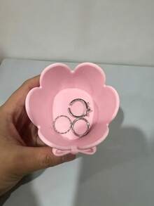 1/2件可愛粉色蝴蝶結托盤髮飾收納盒，小型桌面收納托盤，適合嬰兒女童髮夾與髮圈，育兒室迷你裝飾珠寶收納架 - 彩色 - 查看 11