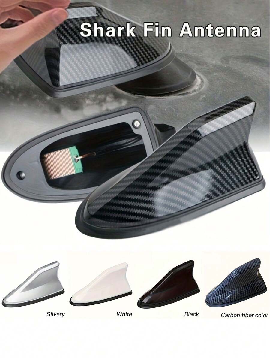 5Pcs Racing Shark Fin Antenna - Car Roof Decoration With Rubber Seal ...