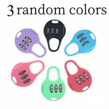1/3/5 piezas Mini candados, adecuados para maletas, equipaje, cajones y bolsas de portátil - Candados de combinación de plástico resistente y candados con llave, con diseño de macaron, candados digitales compactos y portátiles, adecuados para maletas, cajas, mochilas (color aleatorio) - A - Ver 13