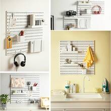 Wall-Mounted Pegboard Hooks, Office Storage, Pegboard Combination Kit, Modular Hanging Pegboard And Accessories, Vertical Display Pegboard Panel, Home Storage Pegboard Wall Organizer, Wall Storage Kit, Plastic Pegboard, For Home, Office, Bathroom, Garage, Game Room - Multicolor - View 8