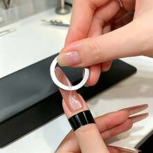 1pc Ring-Shaped Cat Eye Nail Art Magnet, Multi-Function Ribbon Wave Effect Magnetic Nail Tool, Portable Round Magnet, Suitable For Nail Salon And Home Use - Multicolor - View 1