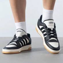 adidas BREAK START Sepatu Sneaker Low-Top yang Nyaman dan Serbaguna, Unisex, Hitam dan Putih - Hitam dan Putih - View 2