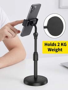 Ergonomic Phone Stand With Weighted Base, 360° Rotating, Stable Telescopic Phone Holder, Non-Slip Multi-Angle Desktop Stand, Back To School Phone Accessory, Desktop Storage, Home Decor, Unisex, Essential For Cruise Travel - One Size - View 3
