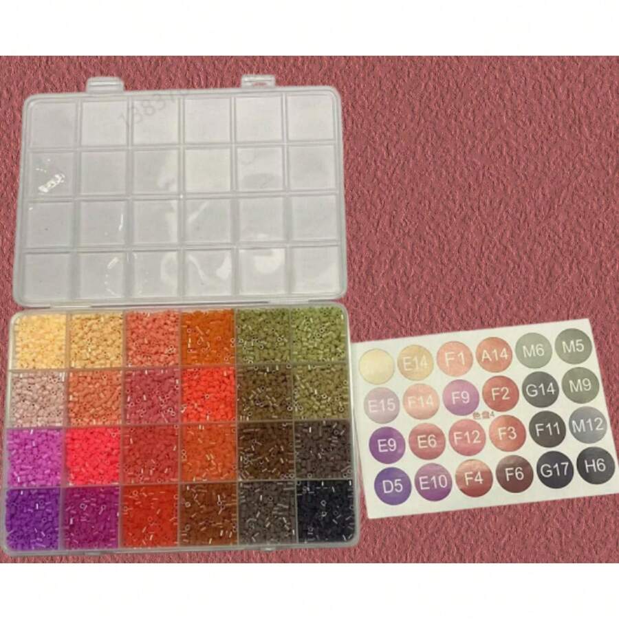 2.6mm迷你熔珠 | 熔珠像素藝術DIY手工鐵珠3D拼圖玩具（8歲以上，需成人監督）（隨機顏色） - 彩色 - 查看 1