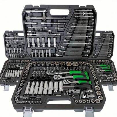 115/46pcs Ultimate Car Repair Tool Set - Premium Ratchet Torque Wrench And Assorted Screwdriver Set - Ultra-Portable, All-In-One Solution For Car, Bicycle And Motorcycle Maintenance