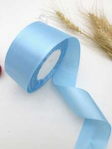 4Cm Wide Blue Diy Handmade Ribbon Ribbon Used For Making Bows, Hair Accessories, Cake Baking And Tying, Handmade Roses, Floral Decorations, Celebration Banners, Weddings, And Valentine's Day At School - Light Blue - View 4