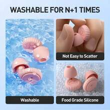 32dB Noise Reduction Earplugs, Reusable Washable Soft Silicone Sleep Earplugs, Comfortable Sound-Insulating Earplugs For Sleeping, Studying, Traveling - B-pink - View 3
