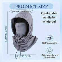 Unisex Balaclava Hat, Summer Cool Head Cover, Ice Silk Face Mask Neck Guard All-In-One Sun Protection Hat - A - View 4