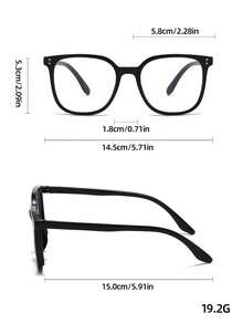 Unisex Retro Leopard Print Glasses 1 Pair Fashion Frame For Commute Office Street Show Graduation Gift Daily Styling - Clear - View 9
