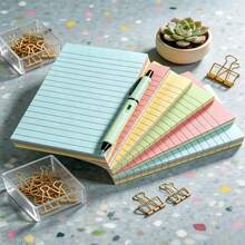 200/100sheets/Pack Lined Sticky Notes , 4 Colors Self Sticky Notes Pad Its, Bright Post Stickies Colorful Big Rectangular Sticky Notes For Laptop Phone Case Notebook Back To School Decor,Student Office Daily To Do List Notepad Stationery - one-size - View 11