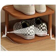 1 buah Rak Sepatu Bambu Bertingkat Elegan, Gaya Baru 2026, Desain Bertingkat Minimalis, Cocok untuk Lorong Sempit, Hemat Ruang, Mudah Dirakit, Cocok untuk Ruang Tamu, Lorong, Pintu Masuk, dan Kamar Tidur sebagai Tempat Penyimpanan. - View 10