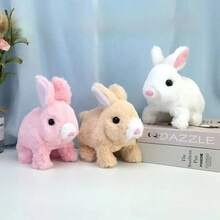 Interactive Electric Plush Bunny With Sound And Movement - White - View 3