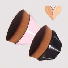 Kit 2 Pincéis Hexagonais Premium para Base BB Cream | Acabamento Uniforme e Alta Cobertura---WANG - Preto - Visão 6
