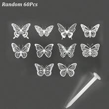 20pcs/60pcs Stiker Kupu-kupu Warna Cerah, Dekorasi Kue Pernikahan DIY, Cocok untuk Dekorasi Kue Pernikahan dan Pesta Ulang Tahun - MultiWarna - View 13