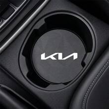 For KIA 2PCS Style Carbon Fiber Car Cup Coasters Anti-Slip Vehicle Cup Holder Inserts For Car Interior Accessories - A - View 2