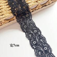 黑色 7cm 寬尼龍（聚醯胺）衣飾配件 - 黑色-寬7cm - 查看 5