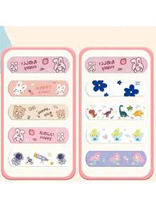 50/100pcs Ultra Breathable Cute Cartoon Bandages - Suitable For All Ages Cute Wound Protection Patches - Multiple Patterns And Packaging Colors Randomly Shipped, Can Be Put In First Aid Kit - Multicolor - View 2