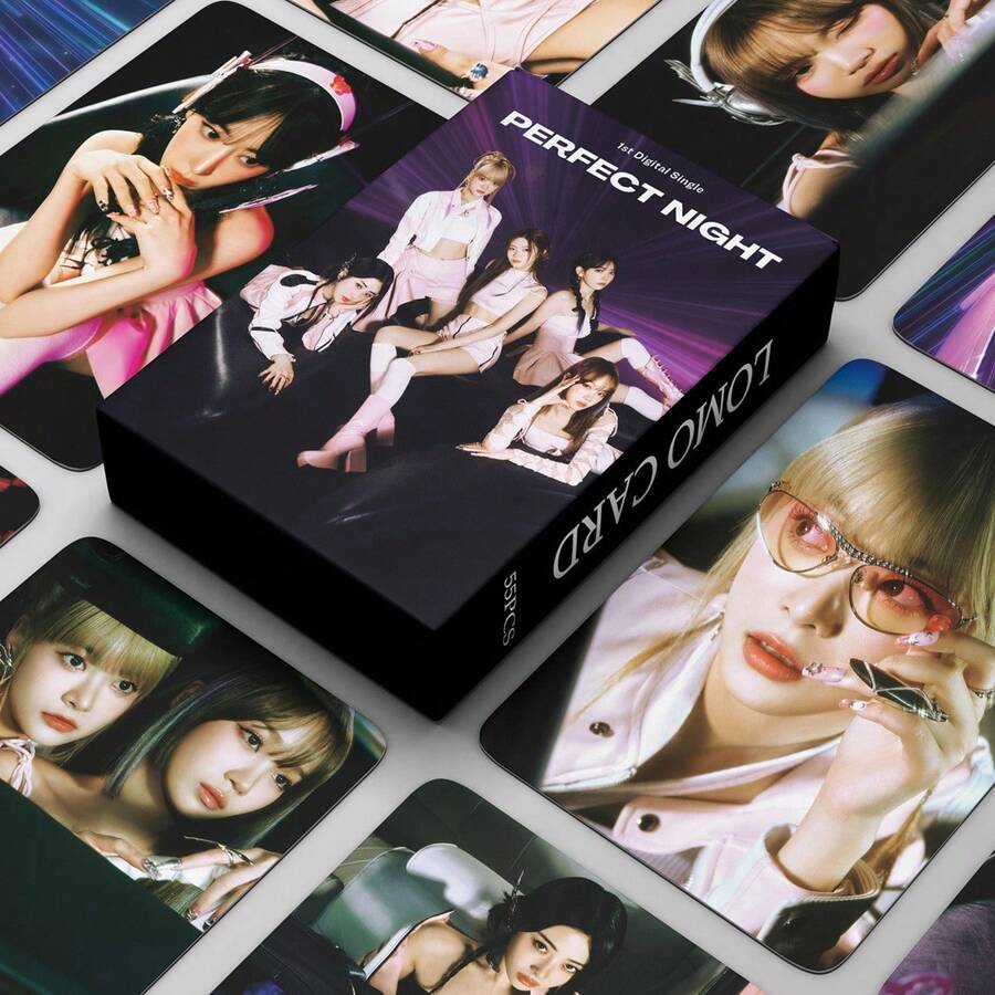 New 55pcs L-Card Perfect Night K-POP LOMO Photocards, Collectible Cards For Card Album, Wallet, Backpack, Decorative Display, Desk Ornament, Gift For Friends, Bookmark, Fan Merchandise, Valentine's Day Gift, Greeting Card Set - Multicolor - View 1