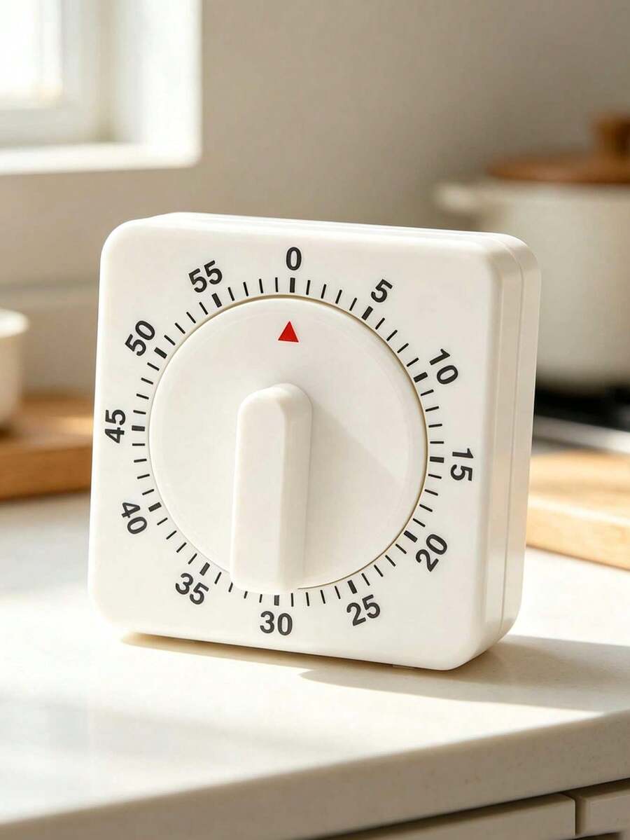 Mechanical Kitchen Timer With Ticking Sound And Visual Alert, 60-Minute Timer, Suitable For Cooking, Baking, Boiling, Stewing, ABS Material, Suitable For Stove And Microwave Use - Multicolor - View 1