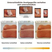 3 Seat L Shape Modular Sofa Orange Velvet - Orange 3 Seat - View 11