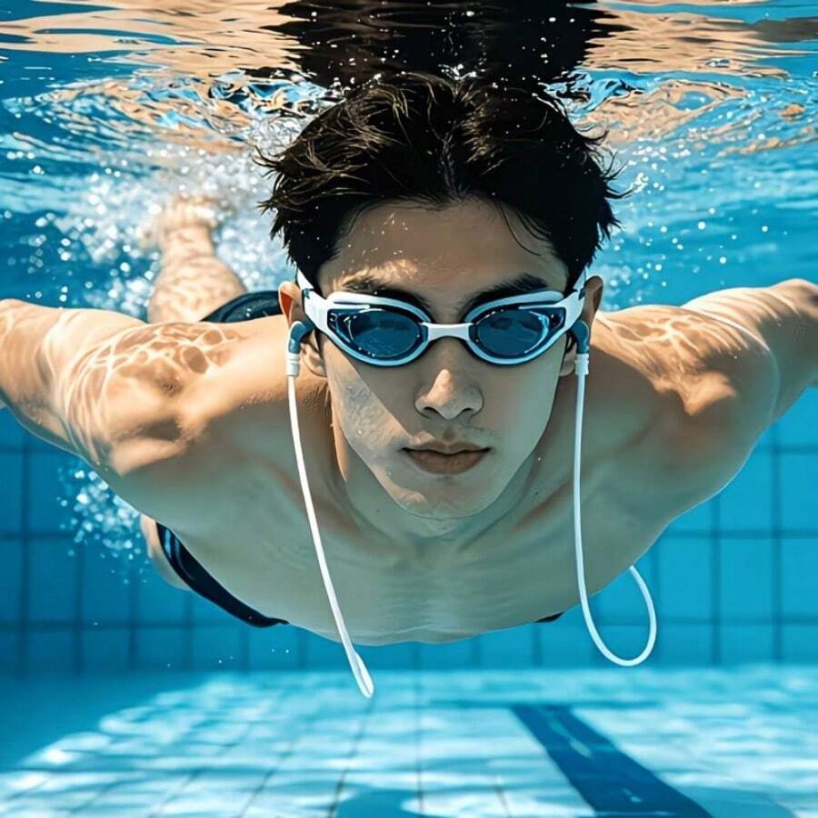 Lanyard Swimming Earplugs 3-Layer Waterproof Silicone Earplugs Can Be Hung Around Neck To Prevent Earplugs From Getting Lost Or Dropping Suitable For Swimming Rafting Water Park Bathing Ear Protection Against Water Entry - 彩色 - 查看 1
