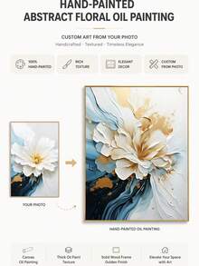 Hand-Painted Oil Painting Custom Photo Portrait Handmade Landscape Scenery Living Room Decoration Wall Art For Entryway Hallway - Multicolor - View 7