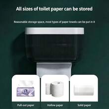 1 buah Kotak Tisu Transparan Tahan Air, Tempat Tisu Toilet Gantung Dinding, Perlengkapan Kamar Mandi - Beraneka warna - View 4