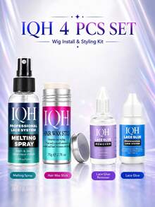 Wig Installation & Styling Kit, Lace Glue, Melting Spray, Hair Wax Stick And Glue Remover Set, Suitable For Lace Front Wigs, Edge Control, Flyaway Smoothing And Daily Wig Care - Wig Styling Kit - View 12