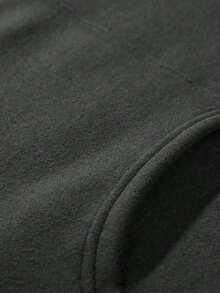 Teen Boy Sports Graphic Print Kangaroo Pocket Zip-Up Sweatshirt - Dark Grey - View 4