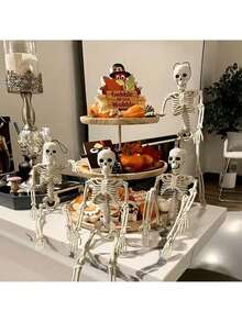 Halloween Skeleton, Large Detachable And Movable Skeleton, Haunted House Decoration, Halloween Party Decoration, Holiday Home Decor, Horror Theme Party Decoration, Halloween Ornament - Multicolor - View 4